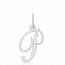 Pendentif or blanc lettre P traditionnel mini