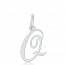 Pendentif or blanc lettre Q traditionnel mini