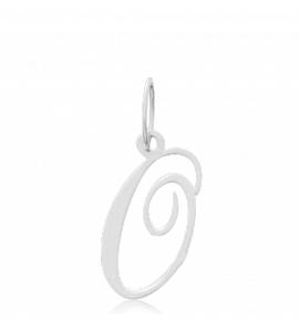 Pendentif or blanc O traditionnel 