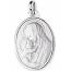 Pendentif Or blanc Vierge Marie et enfant Jésus mini