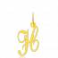 Pendentif or jaune lettre H traditionnel  mini