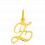 Pendentif or jaune lettre Z traditionnel mini