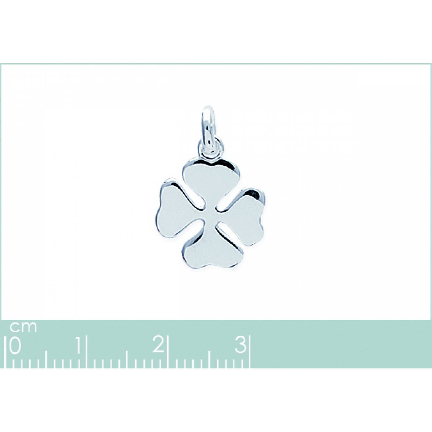 Pendentif Femme Petit Tréfle Argent Rhodié - Bijoux en Vogue