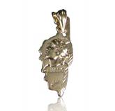 Pendentif plaqué or Corse 2