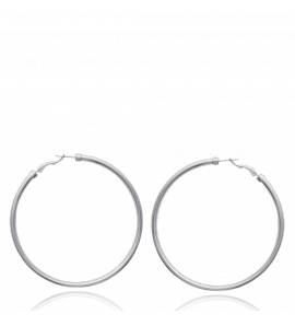 Pendientes mujer acero redondel