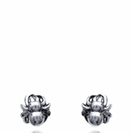 Pendientes mujer plata Araignée