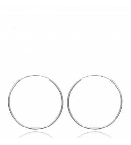 Pendientes mujer plata Distinction 4 cm anillado