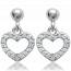 Pendientes mujer plata Elégance corazón mini