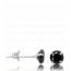 Pendientes mujer plata Mysteres redondel negro mini