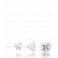 Pendientes mujer plata Percant redondel blanco mini