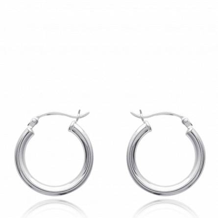 Pendientes mujer plata redondel