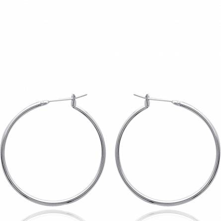 Pendientes mujer plata redondel