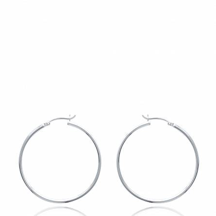 Pendientes mujer plata redondel