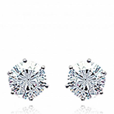 Pendientes mujer plata Scintillantes 4mm