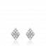 Pendientes mujer plata Tabatha rombo gris mini