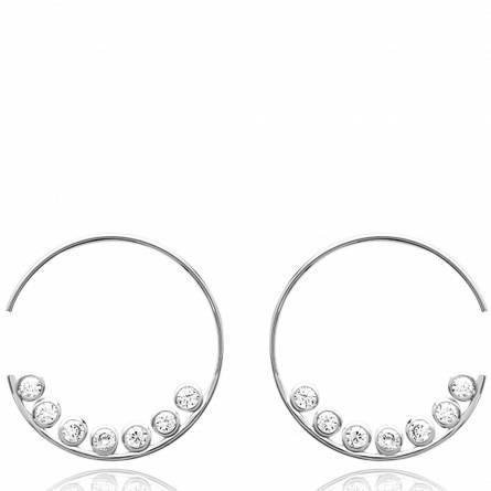 Pendientes mujer plata Vasco anillado