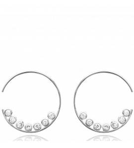 Pendientes mujer plata Vasco anillado