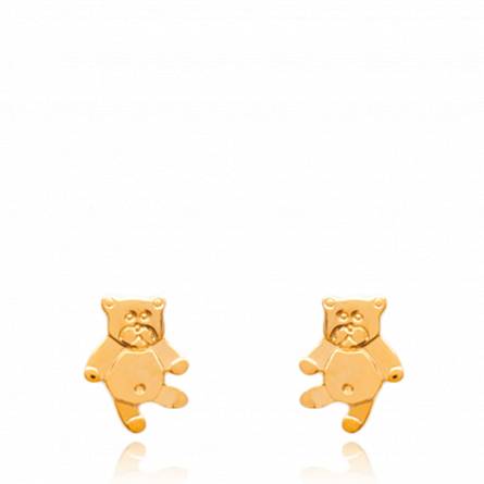 Pendientes  niño bañado en oro Nourson