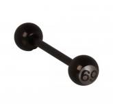 Piercing barbati oțel 6.9 negru