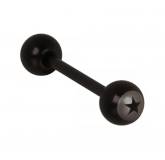 Piercing barbati oțel Etoile negru