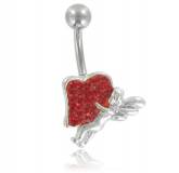 Piercing coeur rouge ange Armando
