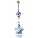 Piercing femei oțel 7 albastru