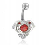 Piercing Golfinho Vermelho