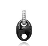 Pingente feminino cerâmica preto