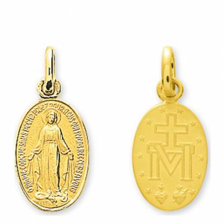 Pingente feminino ouro Vierge Marie Protection medalhão