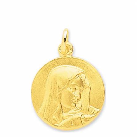 Pingente feminino ouro Vierge Marie songeuse medalhão