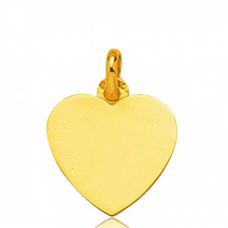 Pingente ouro Arista coração amarelo