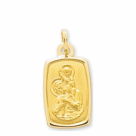 Pingente ouro Saint Christophe encadré medalhão