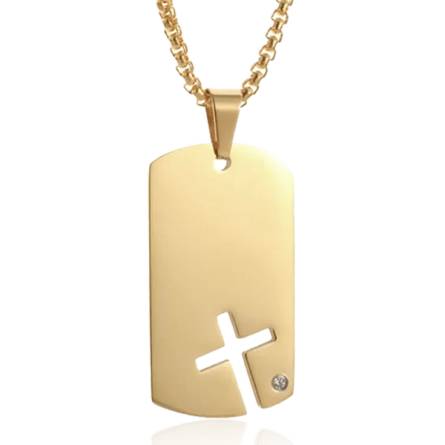 Plaque Militaire métal doré Atribo croix