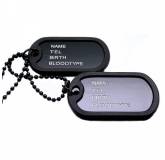 Plaque Militaire Us Black