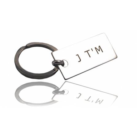 Porte Clefs Messages J T'M argent
