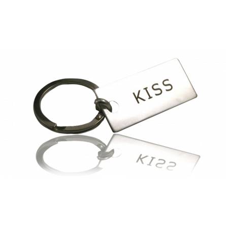 Porte Clefs Messages KISS argent