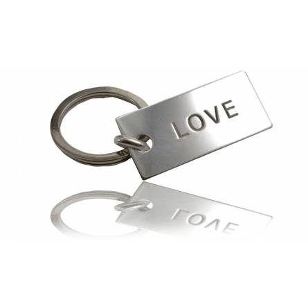 Porte Clefs Messages LOVE argent