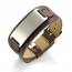 Pulseira de Força masculino aço Thémis marrom mini