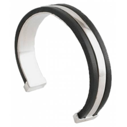 Pulseira masculino couro Epure  preto