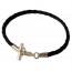 Pulsera hombre piel Aureguenn negro mini