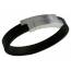 Pulsera hombre piel Epure  negro mini