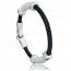 Pulsera hombre piel Mancora negro mini