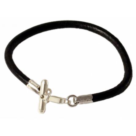 Pulsera hombre piel Paula negro