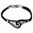 Pulsera hombre piel Pavel negro mini