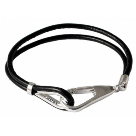 Pulsera hombre piel Varappe negro