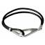 Pulsera hombre piel Varappe negro mini