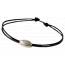 Pulsera hombre plata Jacob negro mini