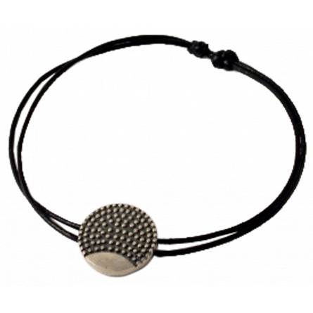 Pulsera hombre plata Palamon negro