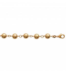 Pulsera mujer bañado en oro 2 bola