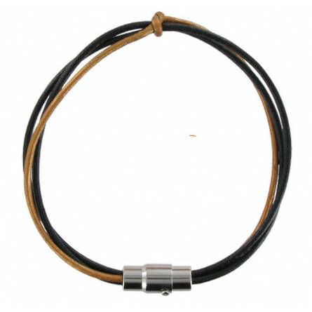 Pulsera mujer bronce Brioc negro